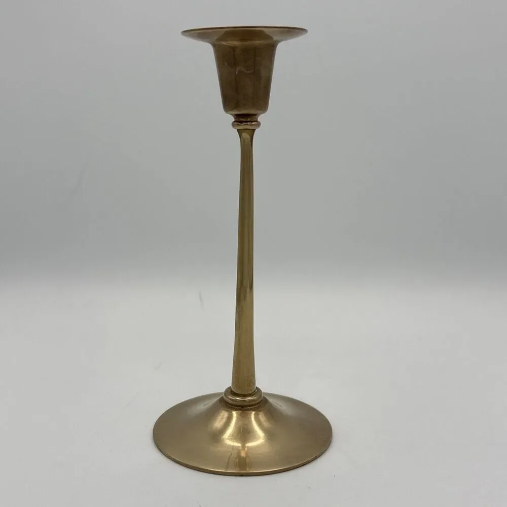 Vintage Brass Tall Stem Candlestick Holder Taper Candle 7